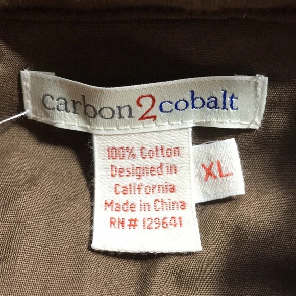 Carbon 2 Cobalt Brand Mens Black and Brown Hooded Sweater Size XL - Picture 4 of 5